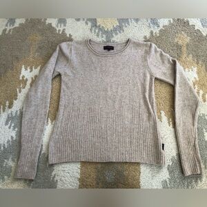 Skhoop 100% Lambswool Scandinavian Crewneck Sweater Oatmeal Beige Size M